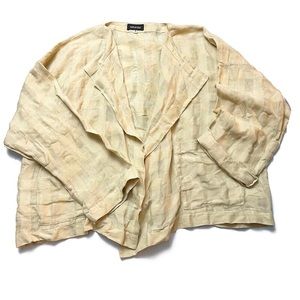 Eskandar Plaid Linen Jacket
